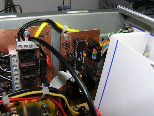 The Channel-Selector (left) and the ATMega8 Control (right).